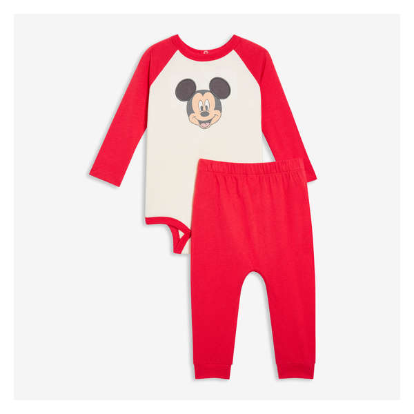 Baby Disney Mickey Mouse Set - Bright Red